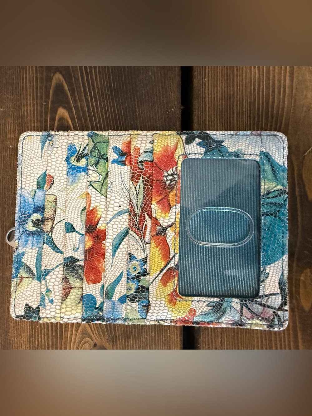 HOBO Floral Multicolor Leather Card & Key Holder